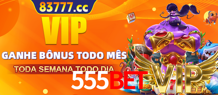 Banner promocional do 555BET oferecendo 100% de recompensas adicionais contínuas para quem fizer o login diário (Daily sign-in), com um mascote de coelho.