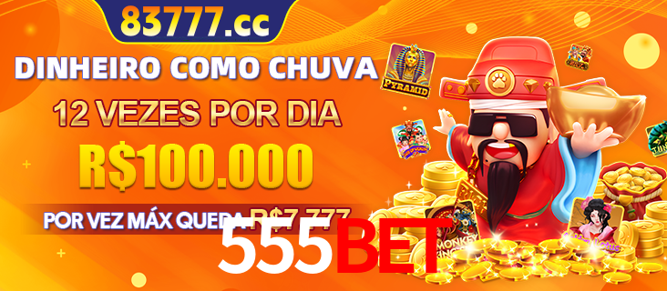 Banner do programa de recompensas Recomende para amigos do 555BET, detalhando os bônus por convidar amigos, com prêmios que chegam a R$288.888.